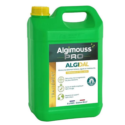 ALGIMOUSS PRO - Traitement curatif et préventif ALGIDAL terrasses et dallages - 5L