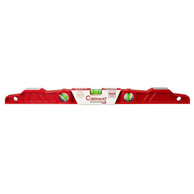 GEDIMAT Performance Pro - Niveau trapèze à bulle acier Long. 60cm