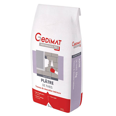 GEDIMAT Performance Pro - Plâtre de Paris - sac de 5kg