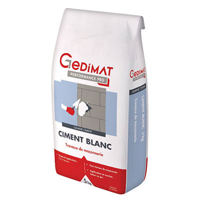 Ciment blanc - sac de 5kg - GEDIMAT Performance Pro