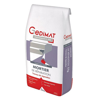 GEDIMAT Performance Pro - Mortier de réparation - sac de 5kg