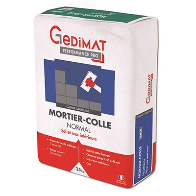 GEDIMAT Performance Pro - Mortier-colle normal C1 NF - gris - sac de 25kg