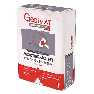 GEDIMAT Performance Pro - Mortier de jointoiement pour carrelage - gris - sac de 20kg