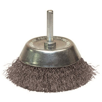 LEMAN - Brosse conique fil acier ondulé ø75mm