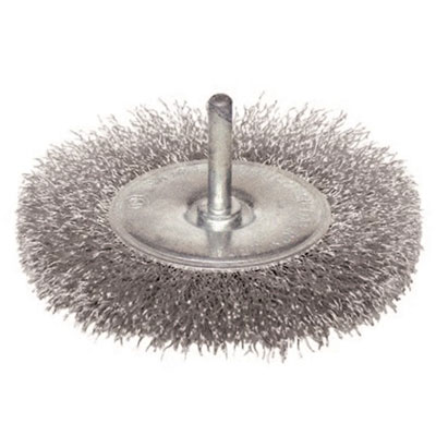 LEMAN - Brosse circulaire fil inox ondulé ø100mm