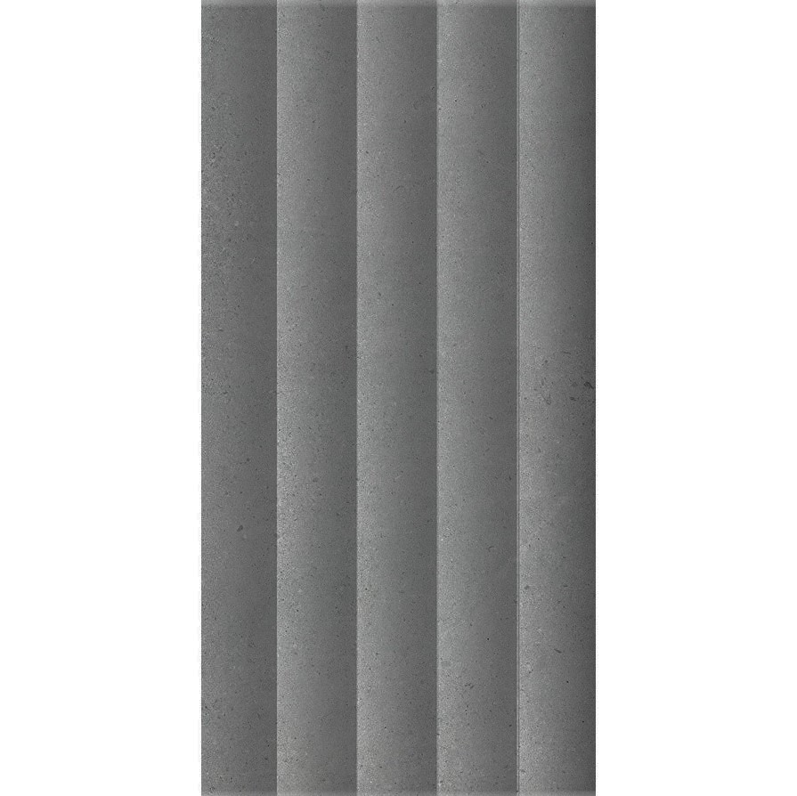 Faïence SET 6.0 30 x 60 cm mate - décor limestone fluted dark grey - boîte de 1.08m²