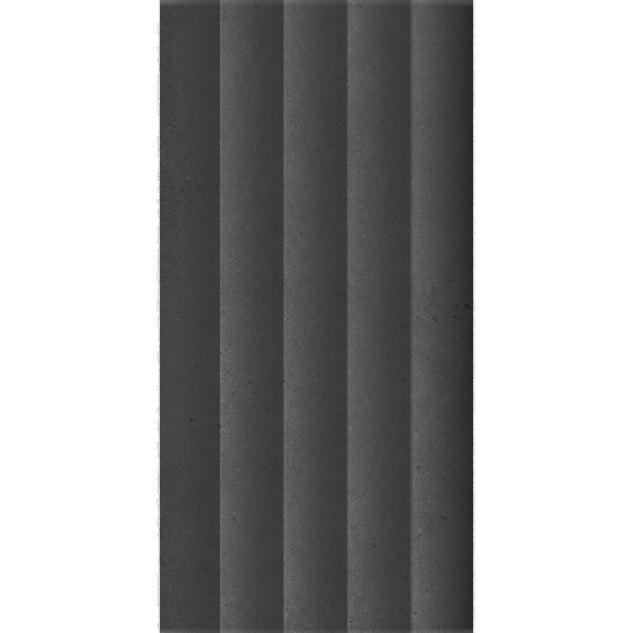 Faïence SET 6.0 30 x 60 cm mate - décor quarzite fluted anthracite - boîte de 1.08m²