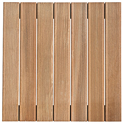 Dalle caillebotis - bois exotique Ep. 32 x l. 50 x L. 50cm