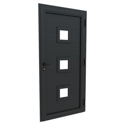 ALUSINAN - Porte d'entrée - poussant gauche - noir - l. 90 x H. 216.5cm