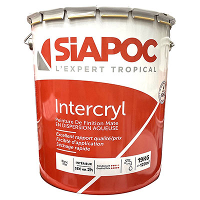 SIAPOC - Peinture INTERCRYL - blanc mat - 19kg