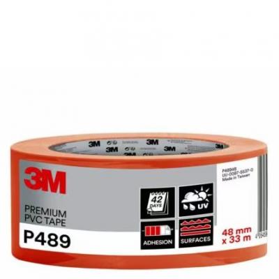 3M - Adhésif de masquage P489 PVC Tape - orange - l. 48mm x L. 33m