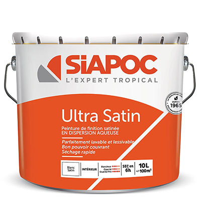 SIAPOC - Peinture ULTRA SATIN - blanc - 10L