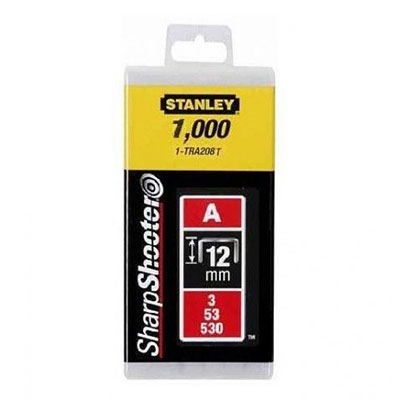 STANLEY - Agrafes types A - 12mm - vendu par 1000