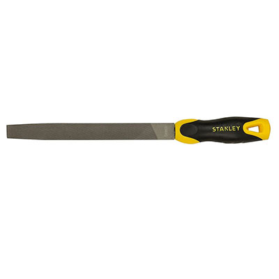 STANLEY - Lime demi-ronde bâtarde Long. 20cm + manche bi-matière