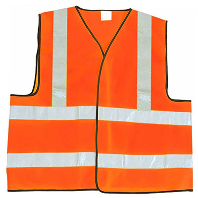 LMA - Gilet SECURITE haute visibilité - orange fluo - taille M/L