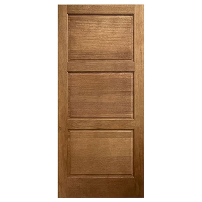 Porte bois exotique COLONIALE 3P - brut - l. 83 x H. 211cm