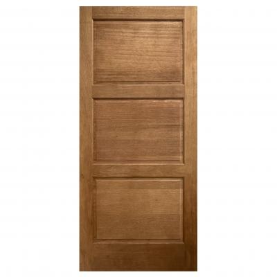 Porte bois exotique COLONIALE 3P - brut - l. 93 x H. 211cm