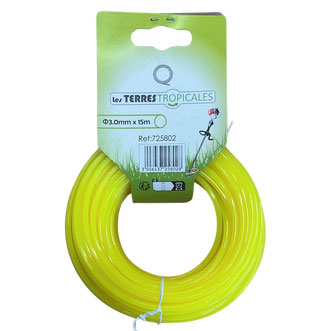 Fil nylon rond -jaune - ø: 3mm - L.15m