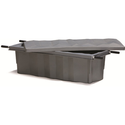 PROCAP - Bac tout-terrain + couvercle + poignées - 362L - gris