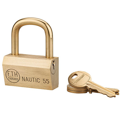 THIRARD - Cadenas NAUTIC laiton 55mm + 3 clés