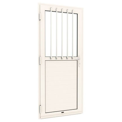 ALUSINAN - Porte de service barreaudée - poussant droit - blanc - l. 90 x H. 216.5cm