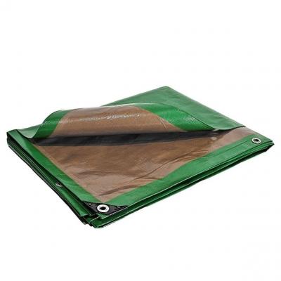 Bâche PRO angles renforcés 240g/m² - vert et marron - l. 5 x L. 8m