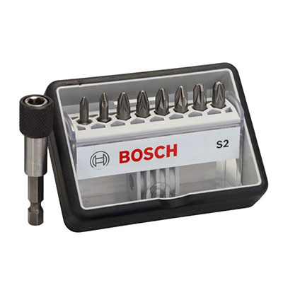 BOSCH - Coffret de 9 embouts de vissage Pozidriv® + porte-embout