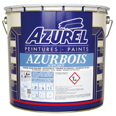 AZUREL - Peinture AZURBOIS spécial bois - blanc satin - 2.5L