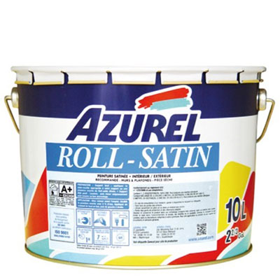 AZUREL - Peinture ROLL-SATIN - blanc satin - 10L