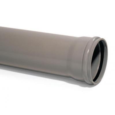 Tuyau PVC assainissement NF CR8 + joint - gris - ø160mm x L. 3m