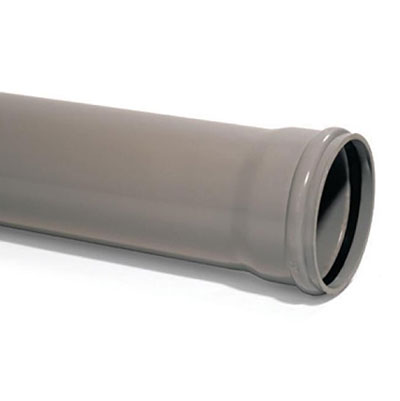 Tuyau PVC assainissement NF CR8 + joint - gris - ø200mm x L. 3m