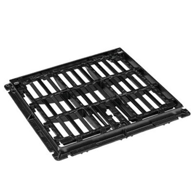 Grille plate PMR articulé RON H C250 NF - noir - l. 410 x L. 410 x H. 50mm