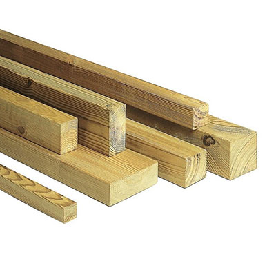 Bois pin traité raboté - classe 4 - Ep. 72 x l. 72mm x L. 3m