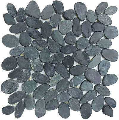 Galets sur trame BATU 30 x 30 cm - piedra hawai - boîte de 0.99m²