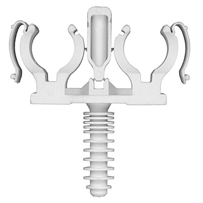 BOUTTE - Colliers doubles de fixation plastique pour tube synthétique ø16mm - vendu par 5