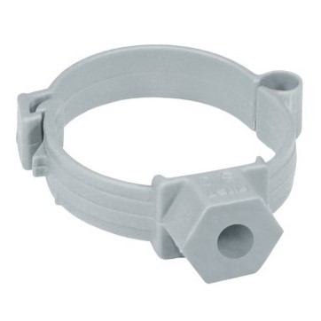 FIRST - Collier à clips PVC pour tuyau d'évacuation - gris - ø40mm