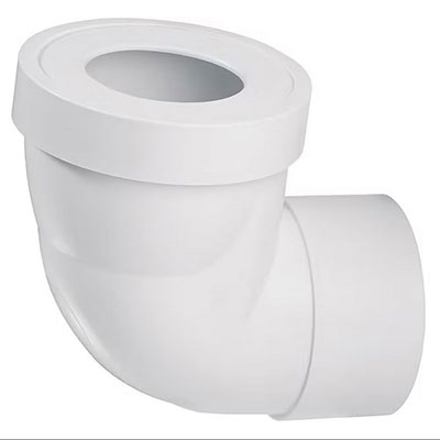 FIRST - Pipe coudée de WC avec joint PVC - blanc - femelle/femelle