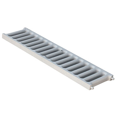 FIRST - Grille renforcée pour caniveau PVC - gris - l. 130 x L. 500mm