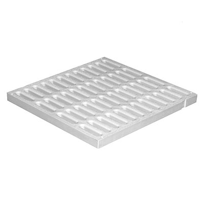 FIRST - Grille renforcée PVC - gris - l. 400 x L. 400mm