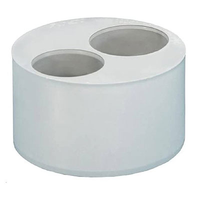 FIRST -  Tampon de réduction double PVC - gris - ø100/40/400mm