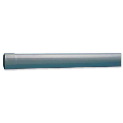 Tube d'évacuation PVC NF-Me prémanchonné - gris clair - ø 80mm x L. 4m