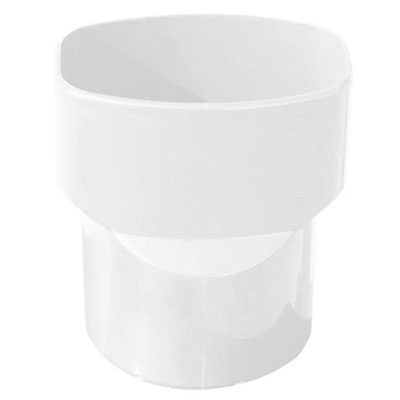 FIRST - Adaptateur ovoïde de gouttière PVC - blanc - femelle ø92 x 57mm / mâle ø80mm