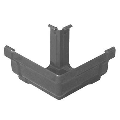 FIRST - Angle extérieur 90° pour gouttière carrée PVC - gris anthracite