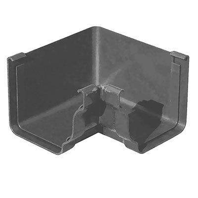 FIRST - Angle intérieur 90° pour gouttière carrée PVC - gris anthracite