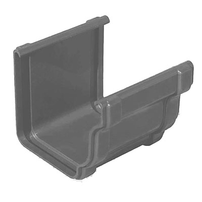 FIRST - Jonction pour gouttière carrée PVC - gris anthracite