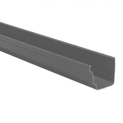 FIRST - Gouttière carrée PVC - gris anthracite - Long. 4m
