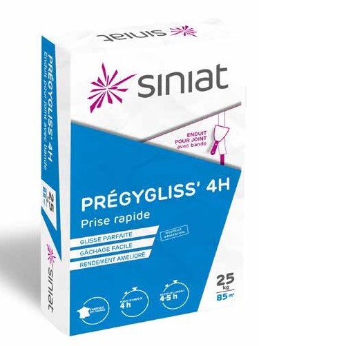 SINIAT - Enduit PREGYGLISS' 4H - 25kg