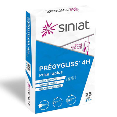 SINIAT - Enduit PREGYGLISS' 4H - 25kg