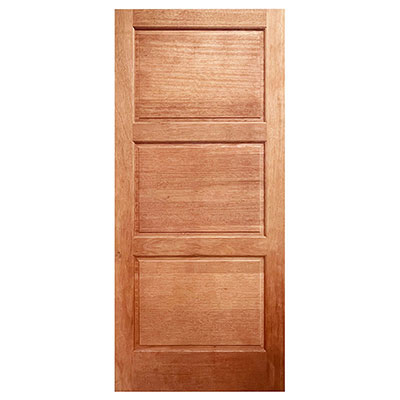 Porte eucalyptus BELEM 3P - brut - l. 83 x H. 211cm