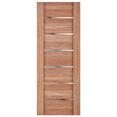 Porte eucalyptus FRISE INOX - brut - l. 73 x H. 211cm